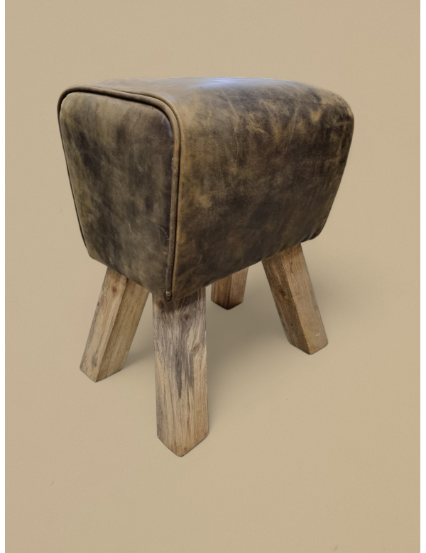 MIELZ-Bok-kruk-robuust leer-bruin-44x30cm MIELZ-Bok-kruk-robuust leer-bruin-44x30cm